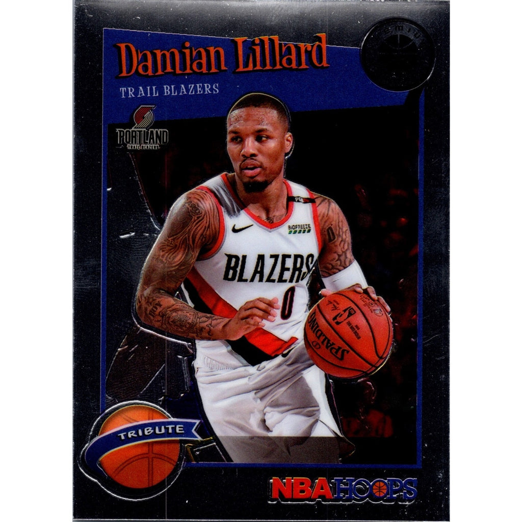 Damian Lillard 2019-20 Panini NBA Hoops Premium Tribute Silver #291