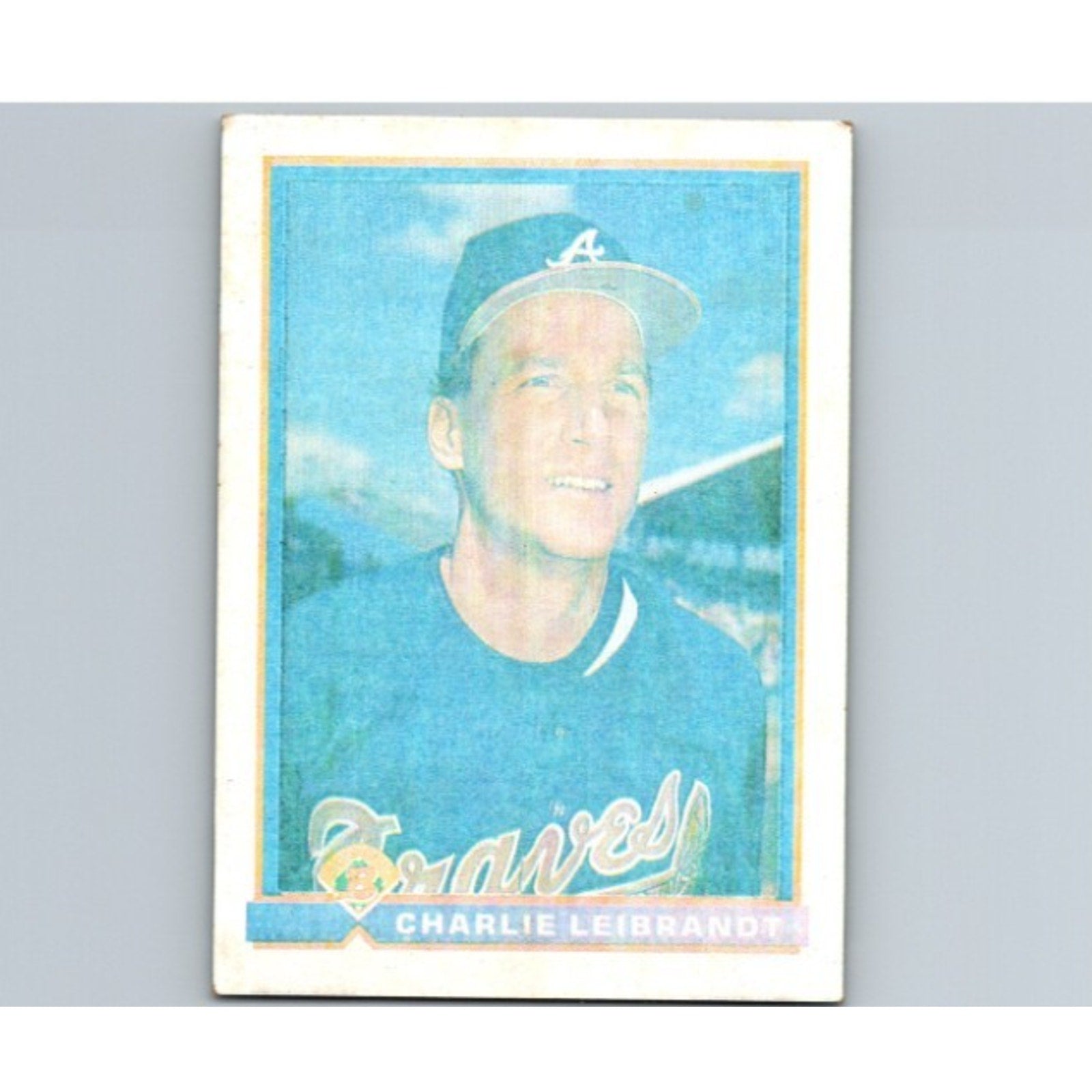 Charlie Leibrandt 1991 Bowman Baseball #573 Error Card Bad Print Low Ink Rare
