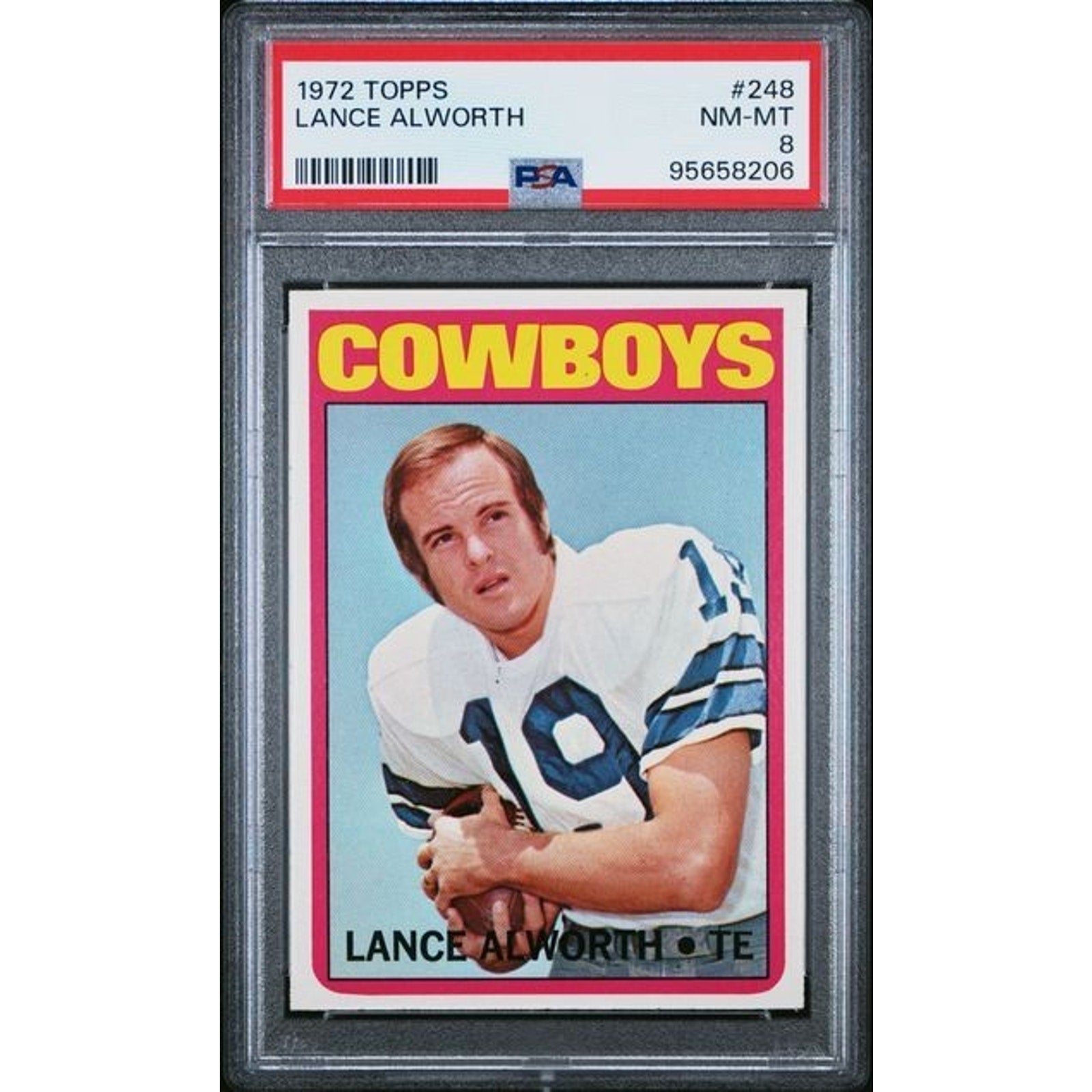 Lance Alworth 1972 Topps #248 Vintage PSA 8 NM HOF Case Has Minor Flaws