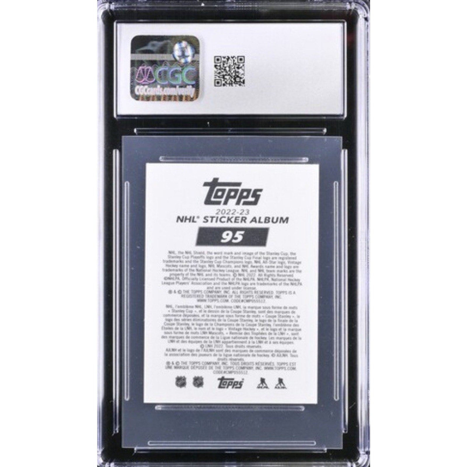 2022-23 Topps Chrome NHL Stickers #95 Andrei Svechnikov /50 Gold Refractor CGC 9