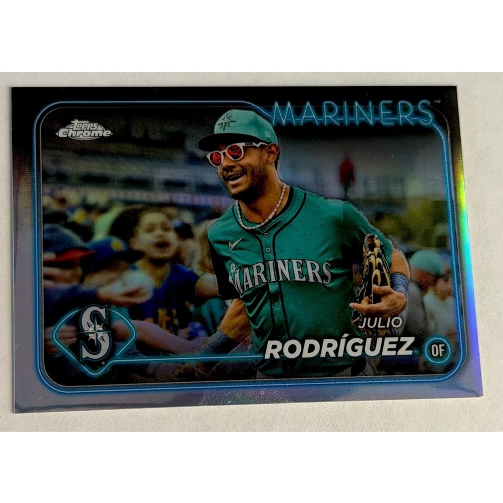 JULIO RODRIGUEZ 2024 Topps Chrome PHOTO VARIATION REFRACTOR SP Mariners #300