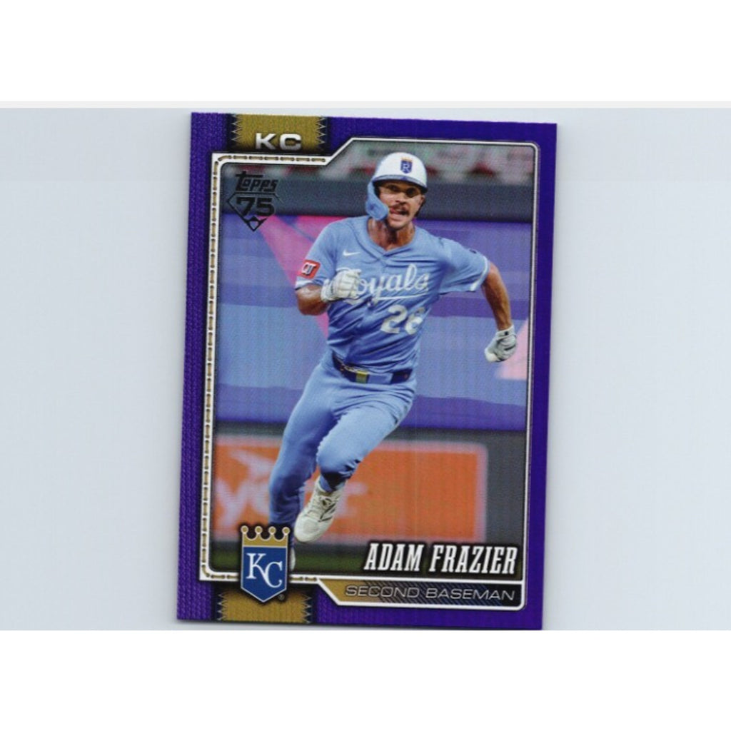 2026 Topps Adam Frazier Purple Rainbow Foil card #181 numbered out of 250 featuring Kansas City Royals player