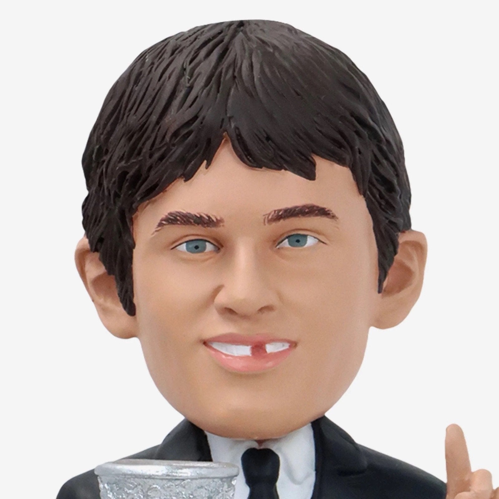 Close-up of Alex Ovechkin bobblehead face and upper body detail