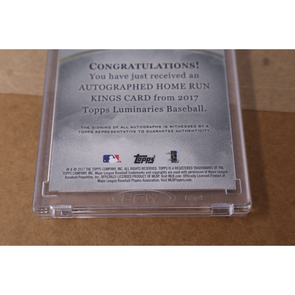 Rear view of Anthony Rizzo Topps Luminaries auto card numbered 2/5 with Topps authentication