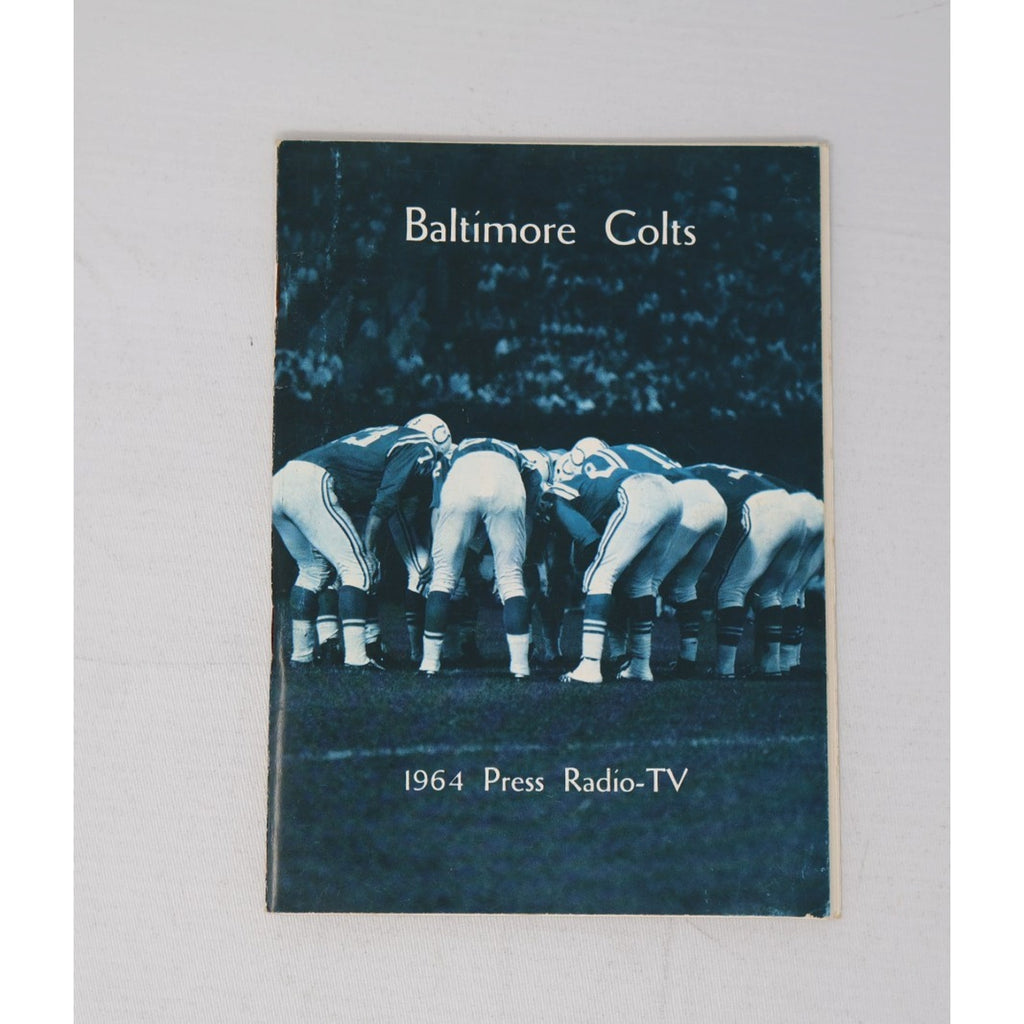 1964 Baltimore Colts Football Press Radio and TV Guide front cover