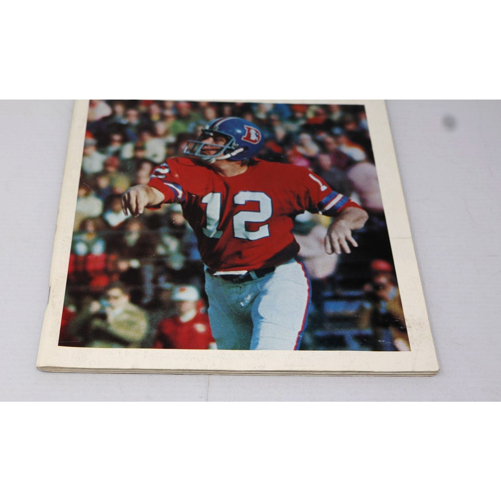 Vintage 1974 Buffalo Bills program page featuring OJ Simpson and Baltimore Colts matchup memorabilia