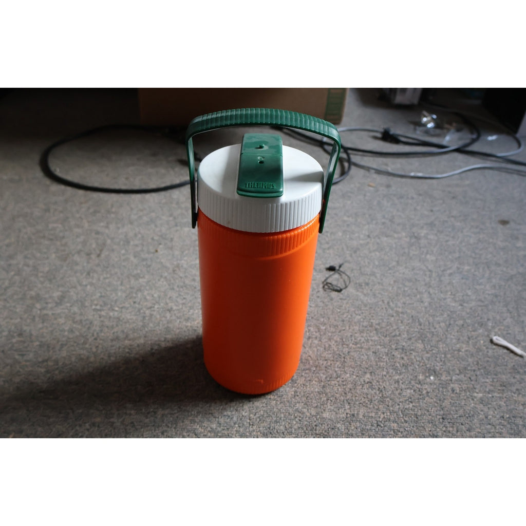 Front angled view of vintage Baltimore Orioles 1993 All-Star Game thermos