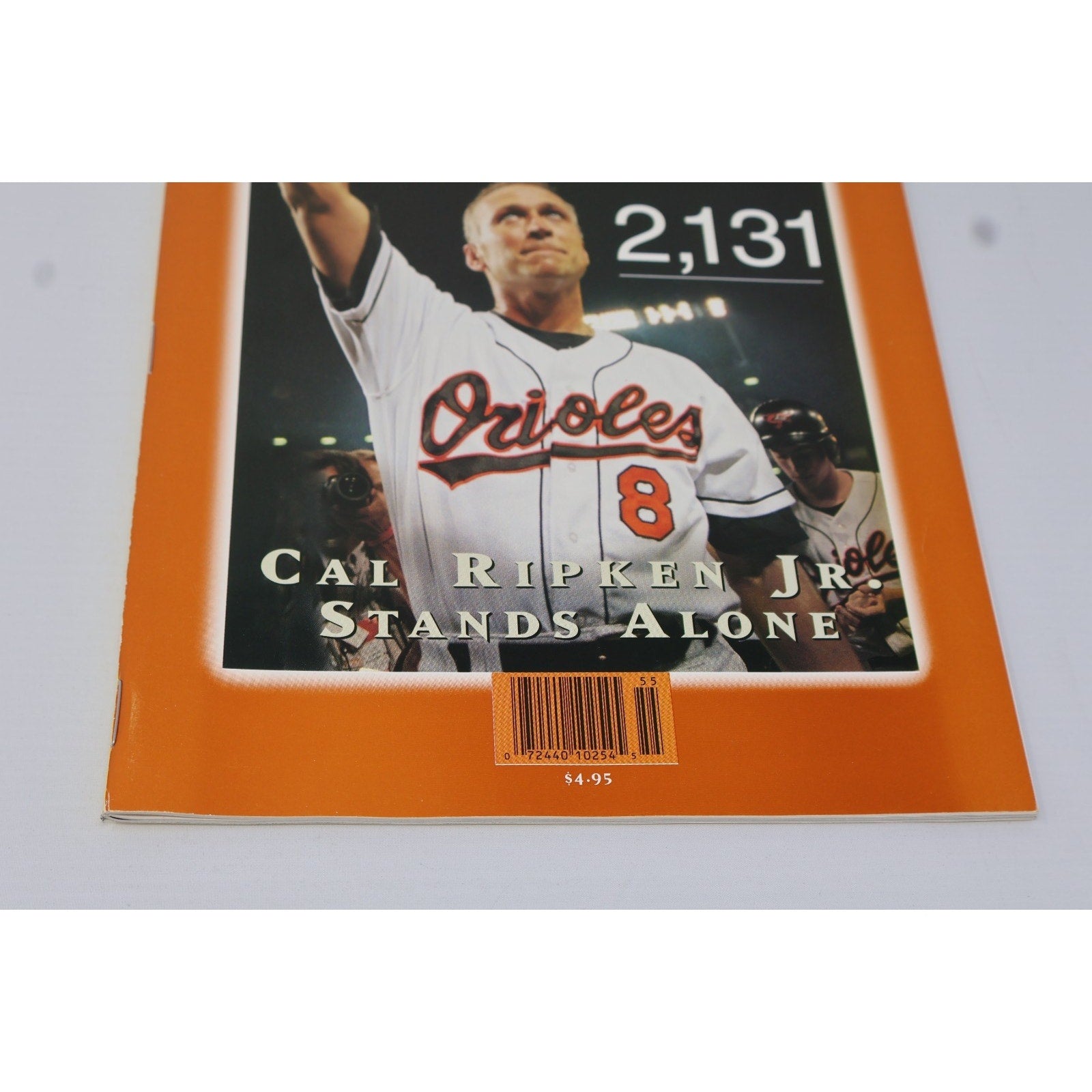 Rear angled view of Sports Illustrated collectors edition magazine cover