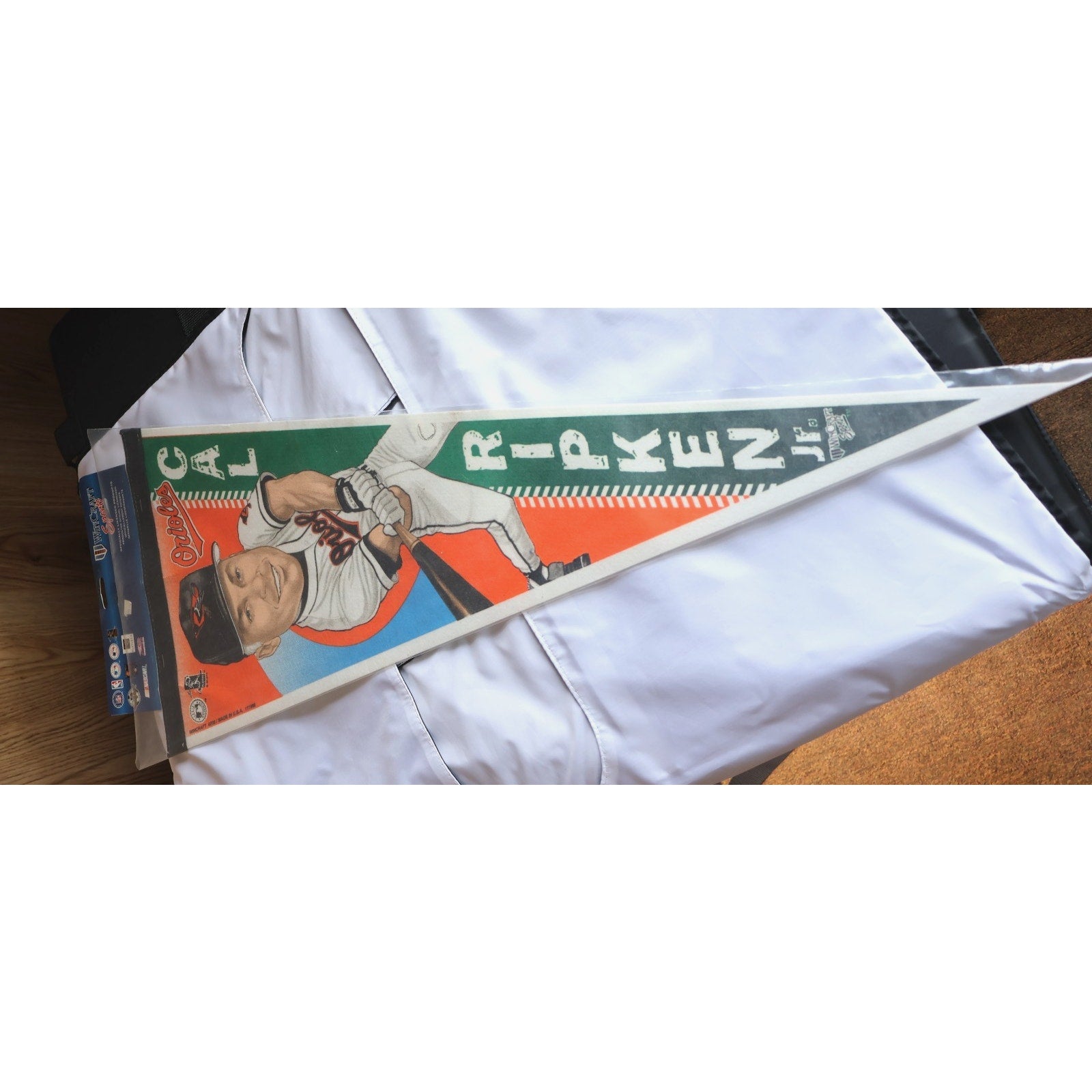 Cal Ripken Jr Baltimore Orioles full-size vintage WinCraft felt pennant in original packaging