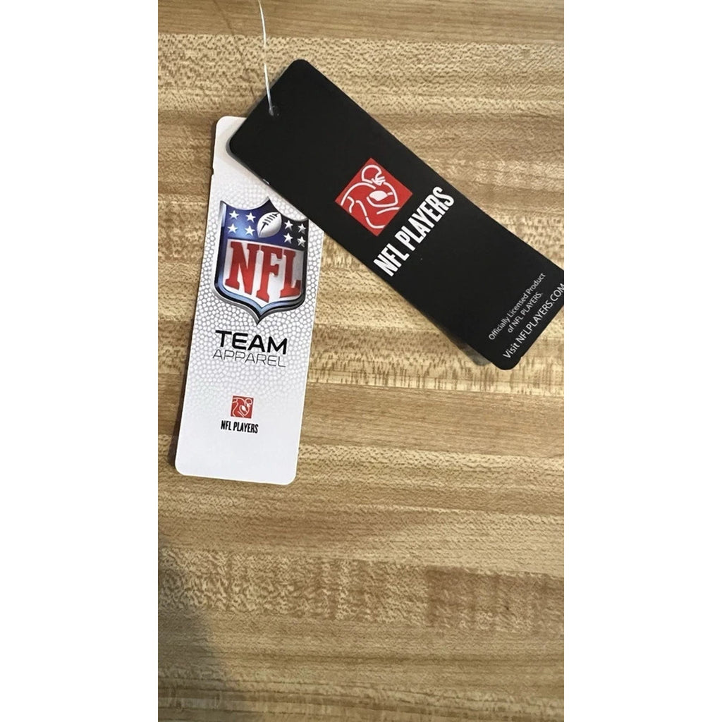 Official NFL merchandise tags attached to Joe Burrow youth jersey