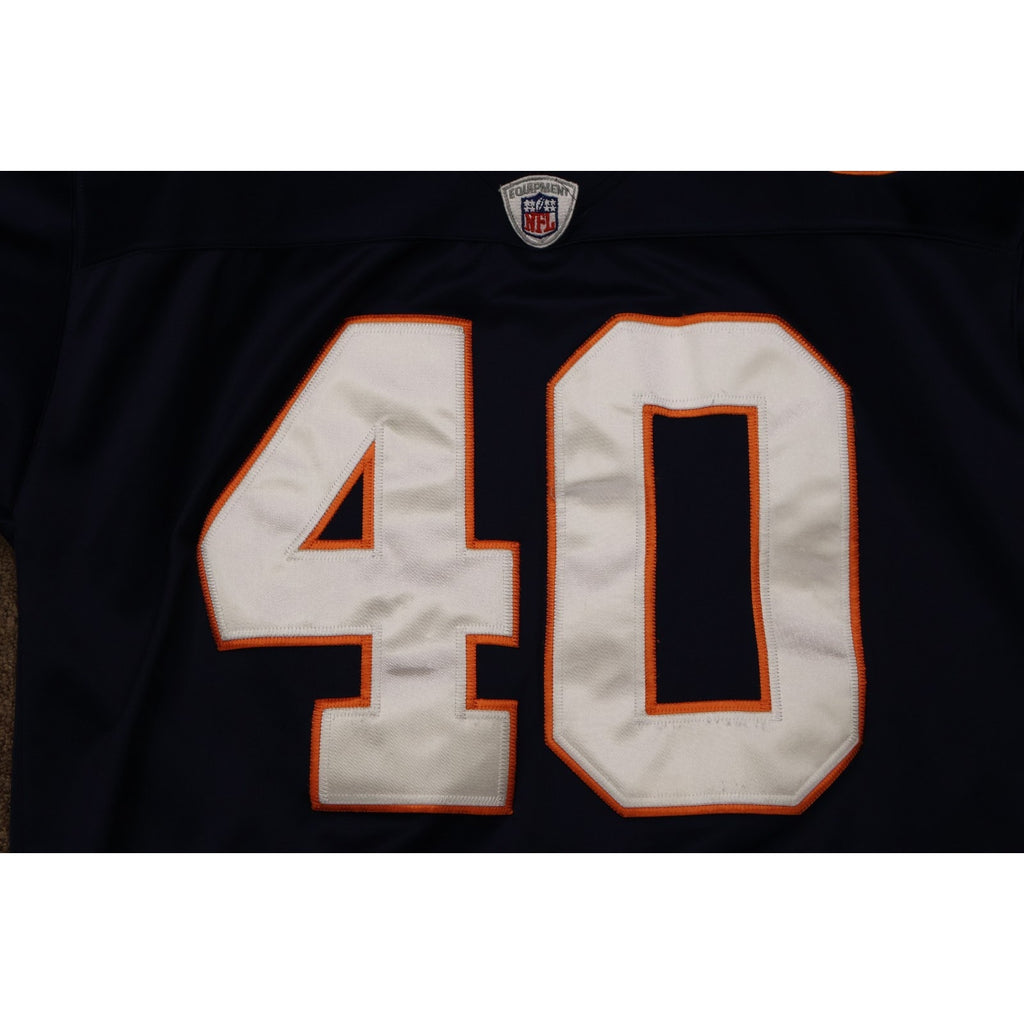 Close-up of stitched number 40 on vintage Chicago Bears jersey