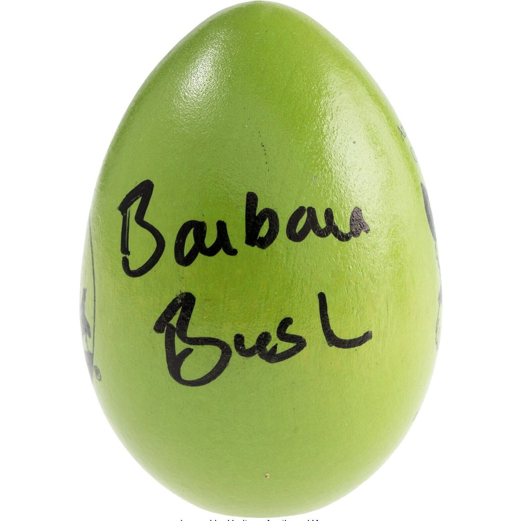 Barbara Bush autograph on 2003 commemorative George Bush Museum Easter egg