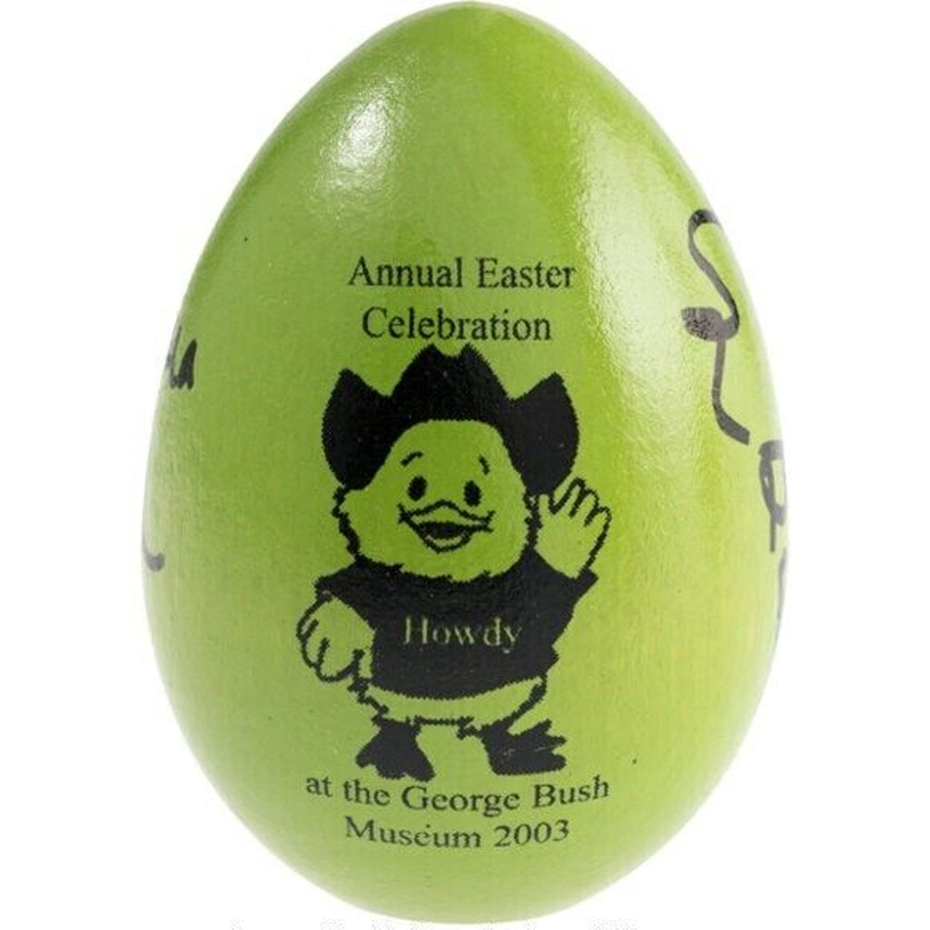 Animal Education Collection graphic on signed George H W Bush commemorative Easter egg
