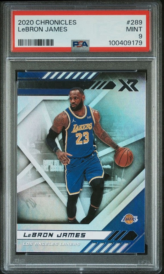 2020-21 Panini Chronicles Xr #289 LeBron James PSA 9 Mint Los Angeles Lakers