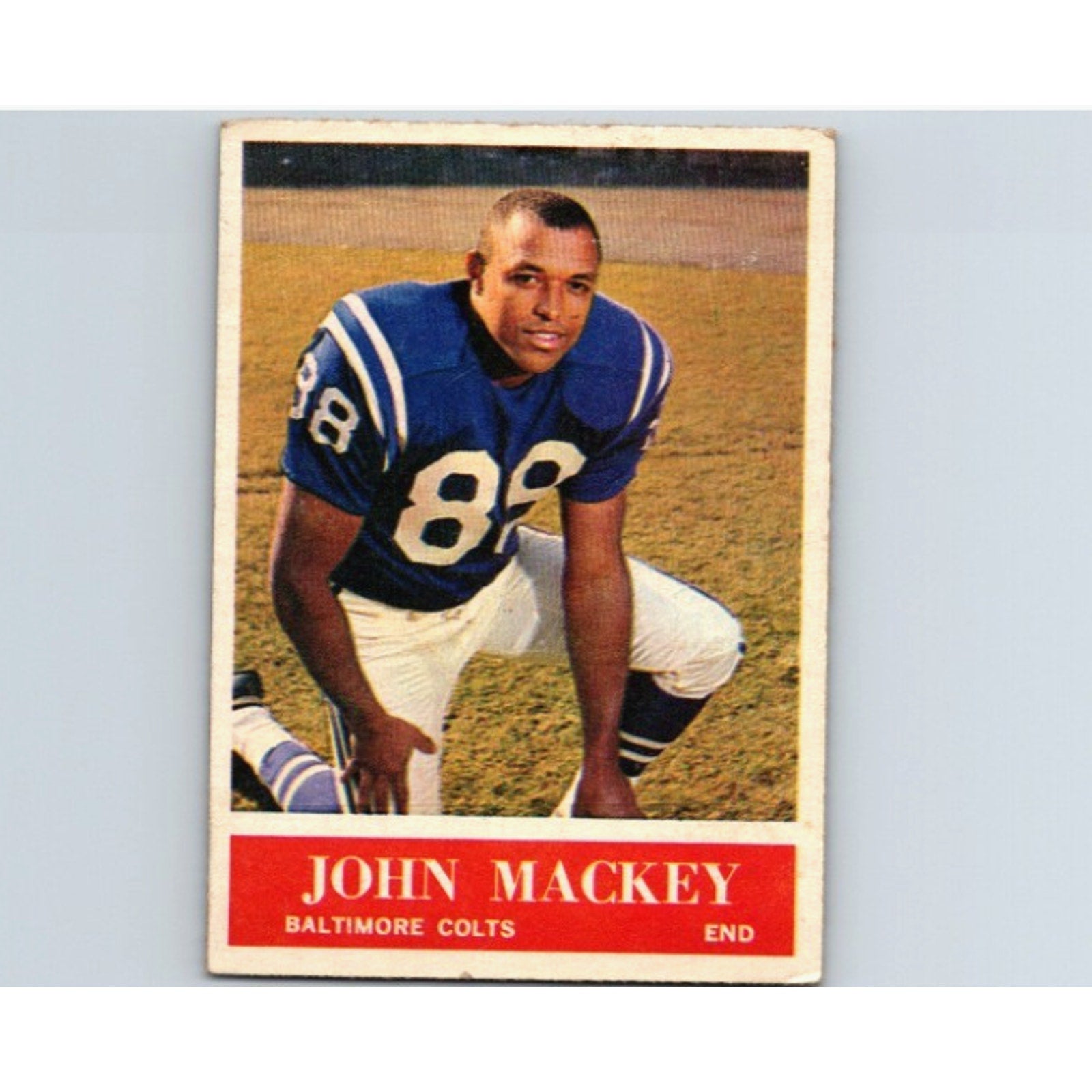 1964 Philadelphia John Mackey rookie card #3 Baltimore Colts front view