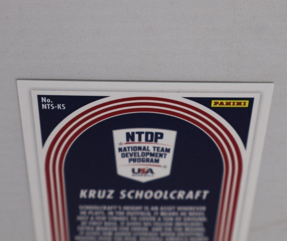 Close-up of rear card design and Panini branding