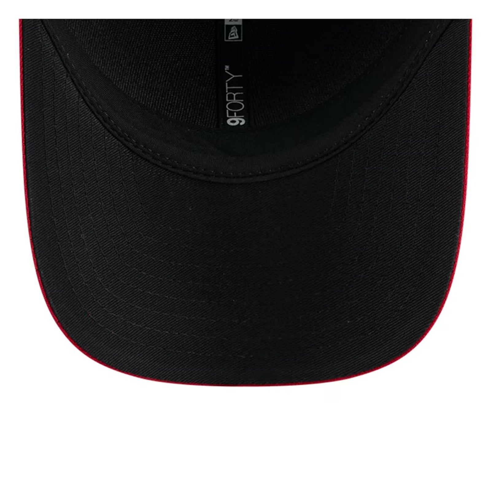 Underside view of brim on New Era Baltimore Orioles workout cap