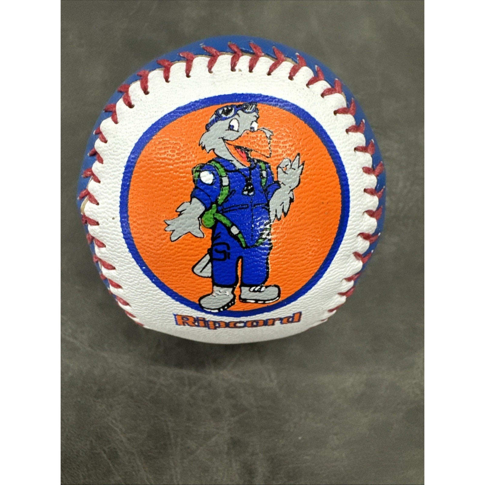 Official Aberdeen IronBirds vintage souvenir baseball featuring mascot logo artwork