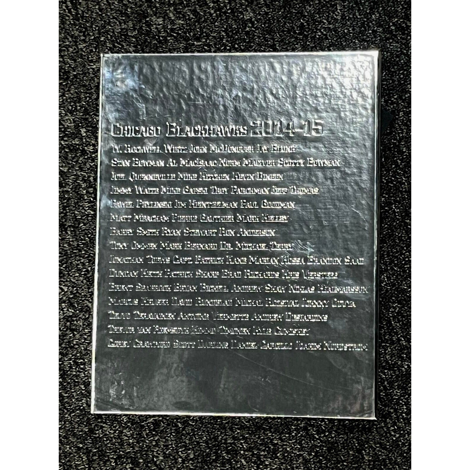 Back cover of One Goal Achieved III Chicago Blackhawks Stanley Cup commemorative sealed book