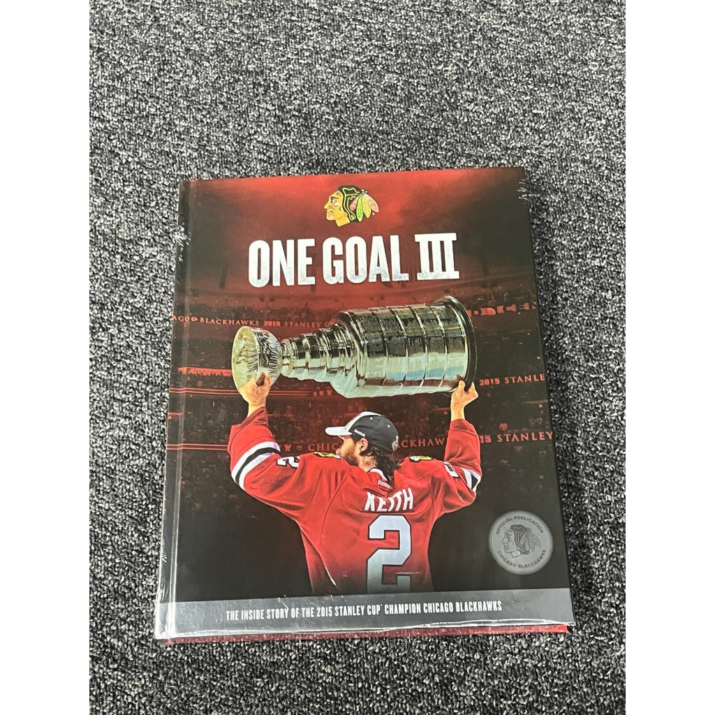 Front cover of One Goal Achieved III Chicago Blackhawks championship collectible book sealed in case