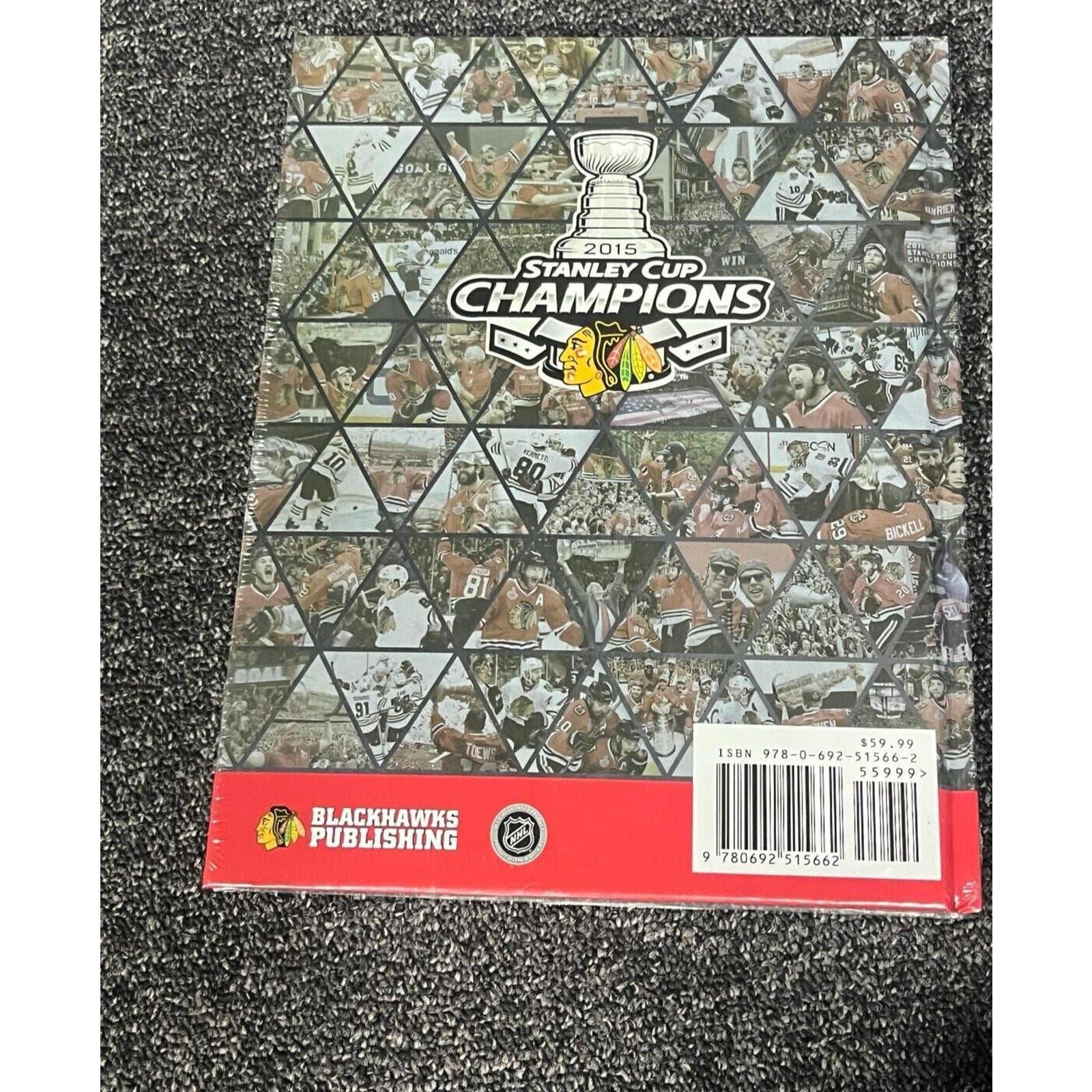 Rear barcode and packaging view of One Goal Achieved III Chicago Blackhawks collectible book