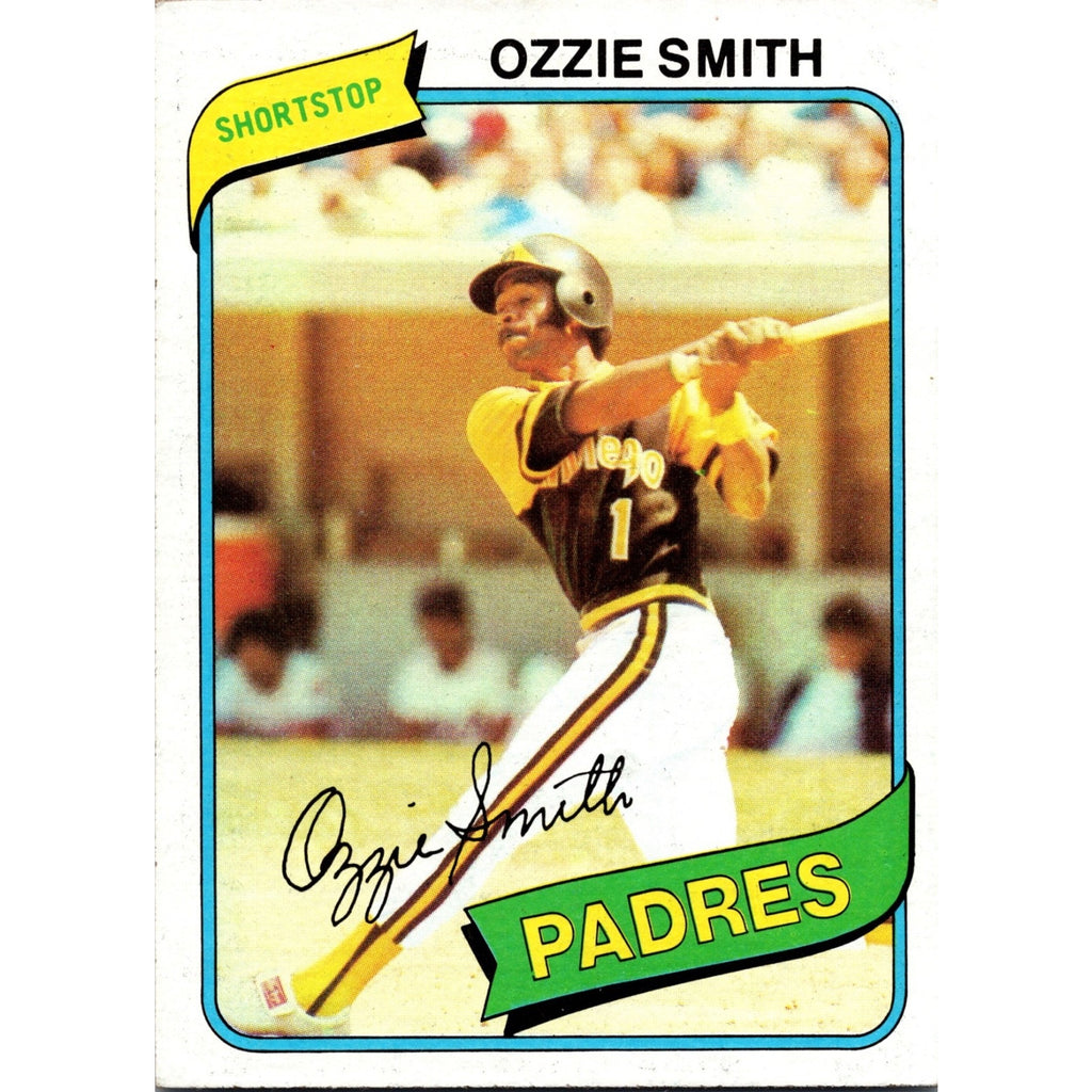 1980 Topps Ozzie Smith #393 second-year San Diego Padres card front