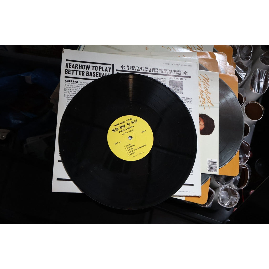 Vintage Ralph Houk baseball instructional vinyl record on Carlton Records label