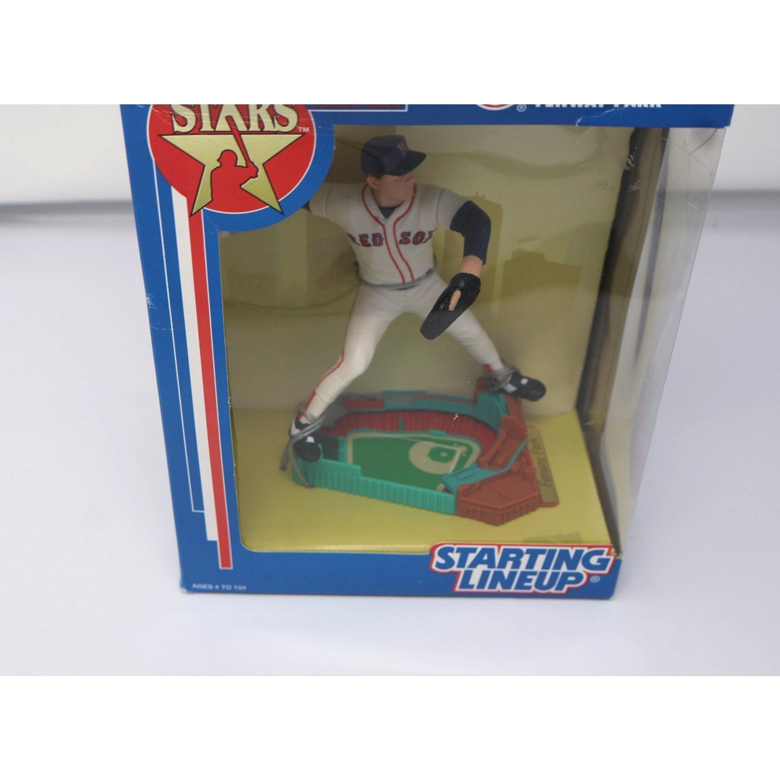 Roger Clemens Kenner Stadium Stars collectible figure front packaging display for Boston Red Sox fans