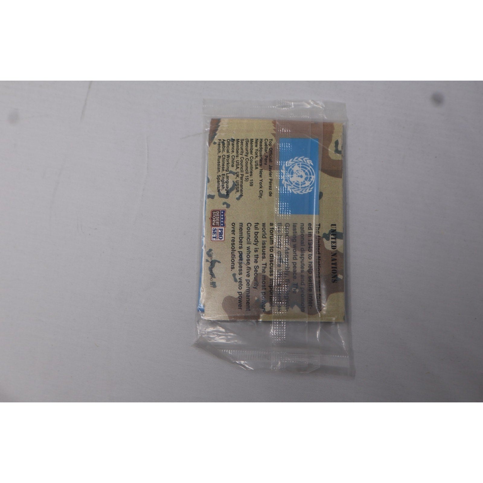 Back view of the sealed Spirit of America Rally souvenir card pack showing product and manufacturer information