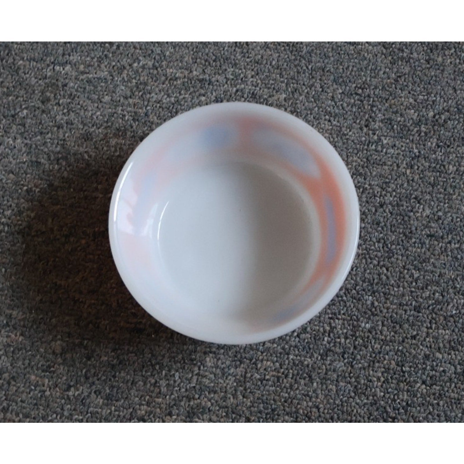 Interior top view of vintage Baltimore Bullets Westfield glass bowl in mint condition