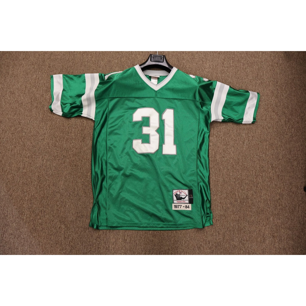 Front view of Wilbert Montgomery Philadelphia Eagles Mitchell and Ness throwback jersey