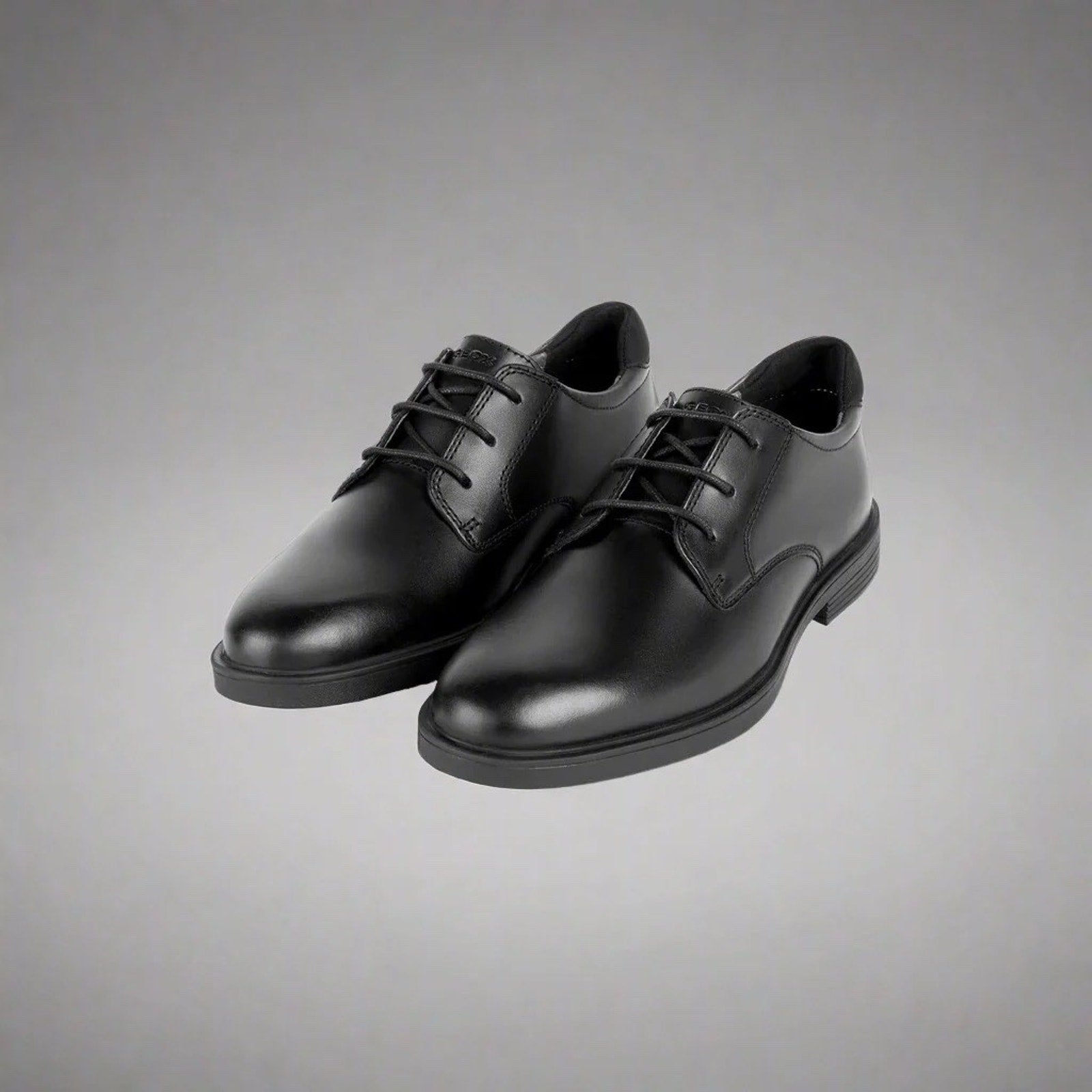 Geox Men's Zheeno J36LAA Black Leather Dress Oxfords School Shoes Breathe New