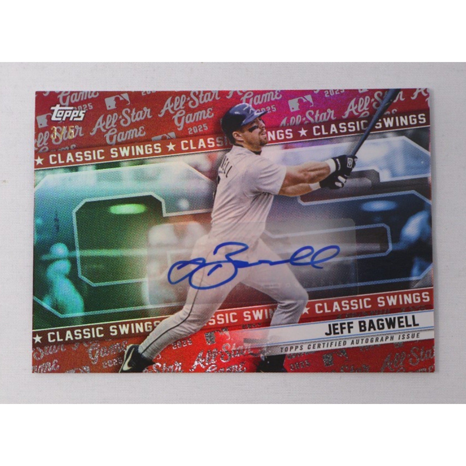 Jeff Bagwell 2025 Topps All-Star Game Classic Swings Auto Red Foil /5 #CSA-JB