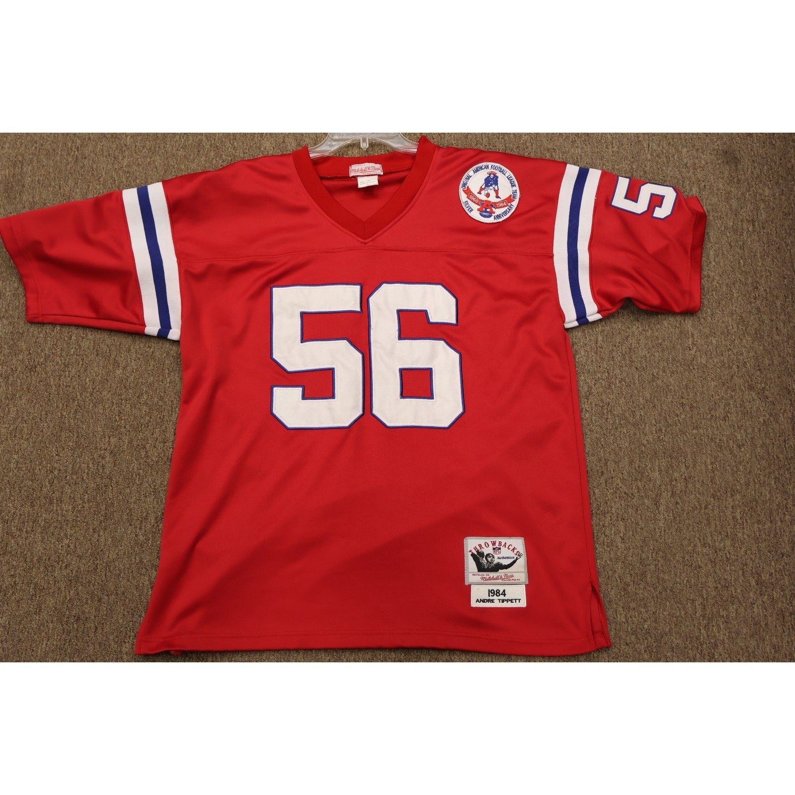 Andre Tippett 1984 New England Patriots Mitchell & Ness Jersey Mens 54 W/ Patch