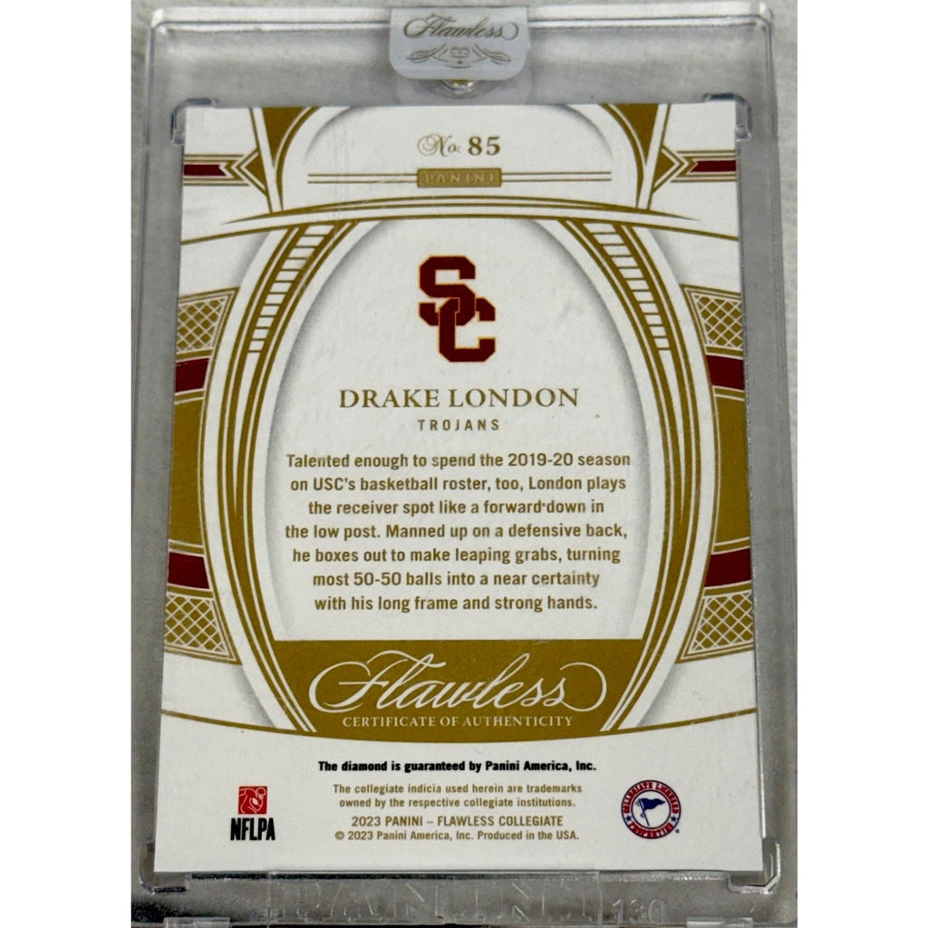 DRAKE LONDON 2023 PANINI FLAWLESS FOOTBALL #85 ROOKIE Diamond RC /25 SEALED