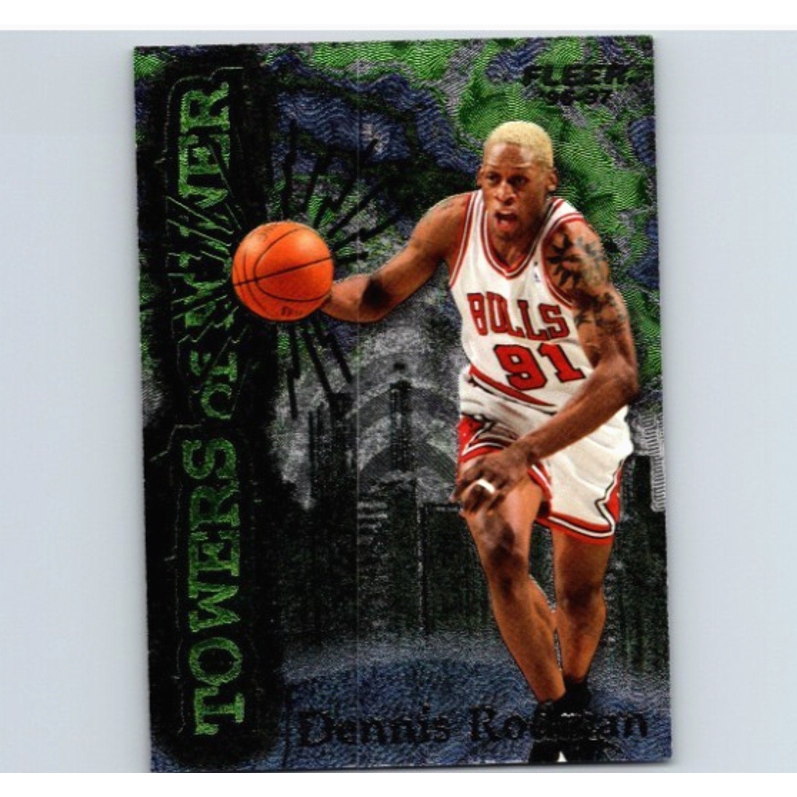 Mint Lot Of 2 1997 Dennis Rodman Fleer Towers of Power UD Dateline NBA #323