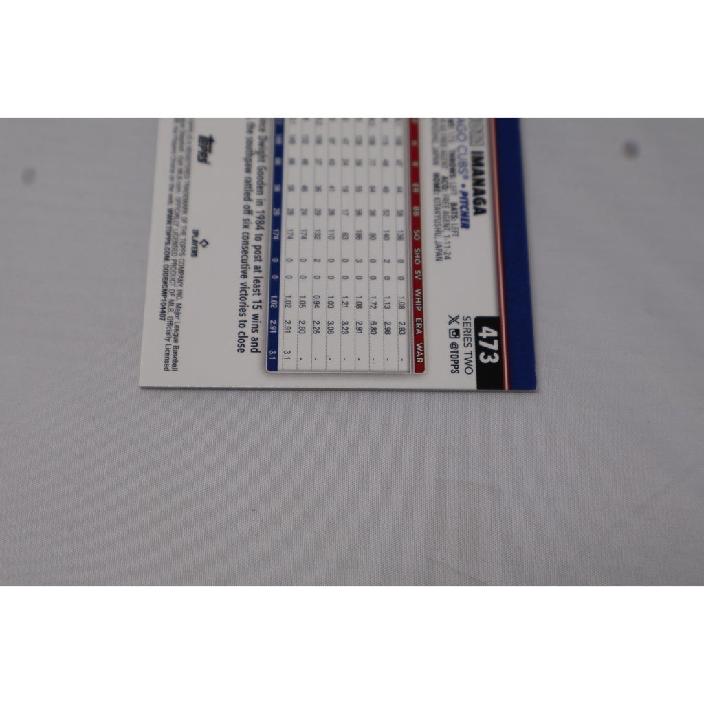 Shota Imanaga PATCH ALL-STAR ROOKIE CUP SILVER FOIL 2025 Topps Series 2 RC NM