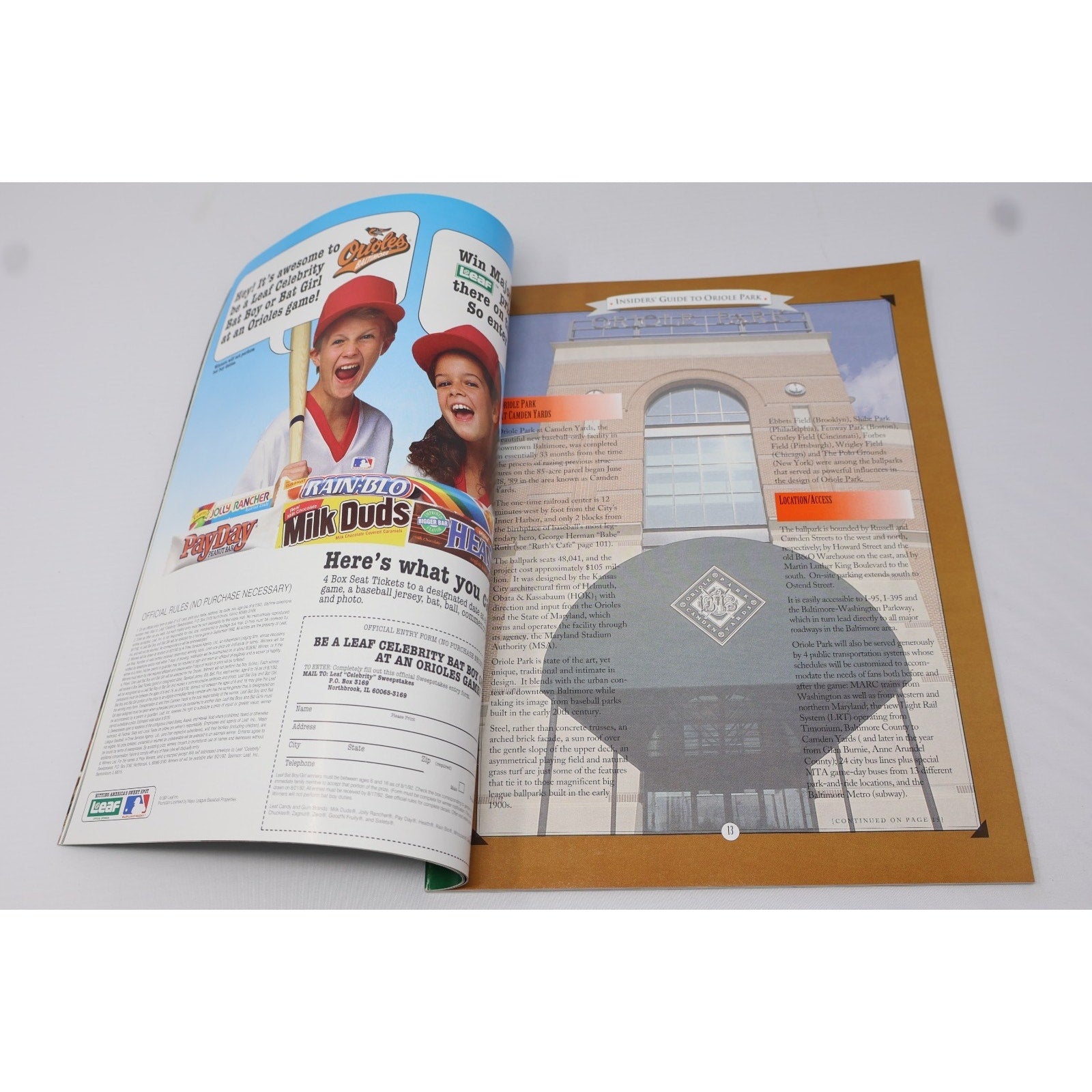 Baltimore Orioles Lot O 4 Historic Gameday Programs Unscored 1983 1992 1997 1999