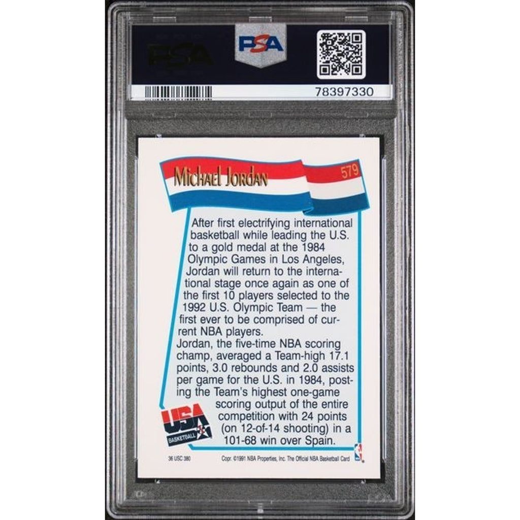 Michael Jordan 1991 Nba Hoops 1992 USA Basketball Team #579 PSA 8