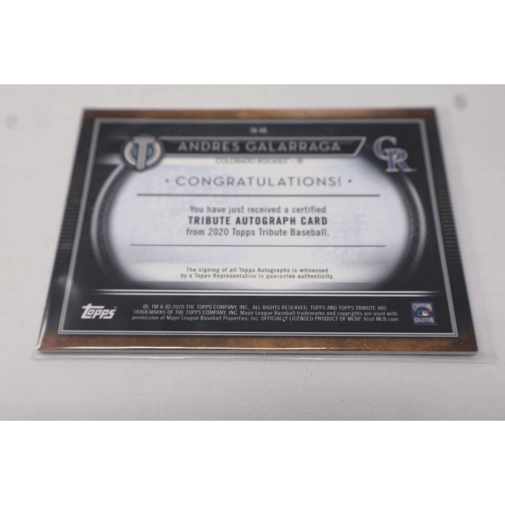 Andres Galarraga 2020 Topps Tribute Auto #TA-AG /199 Colorado Rockies Big Cat