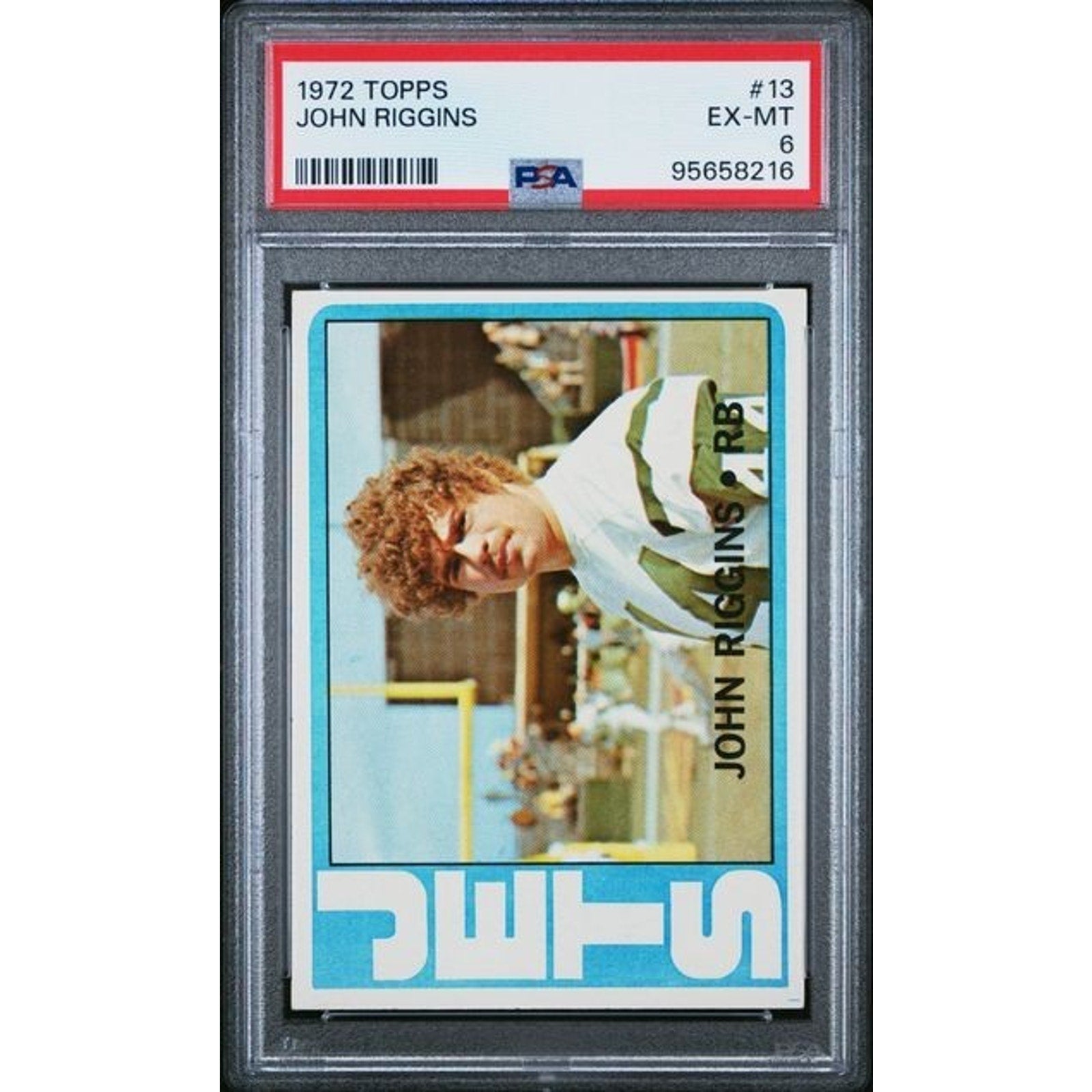 John Riggins 1972 Topps Rookie #13 RC Vintage PSA 6 Redskins HOF