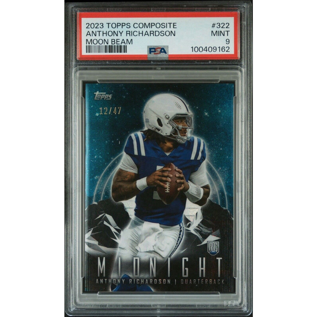 2023 Topps Composite Midnight Anthony Richardson Colts /47 Moon Beam #322 PSA 9