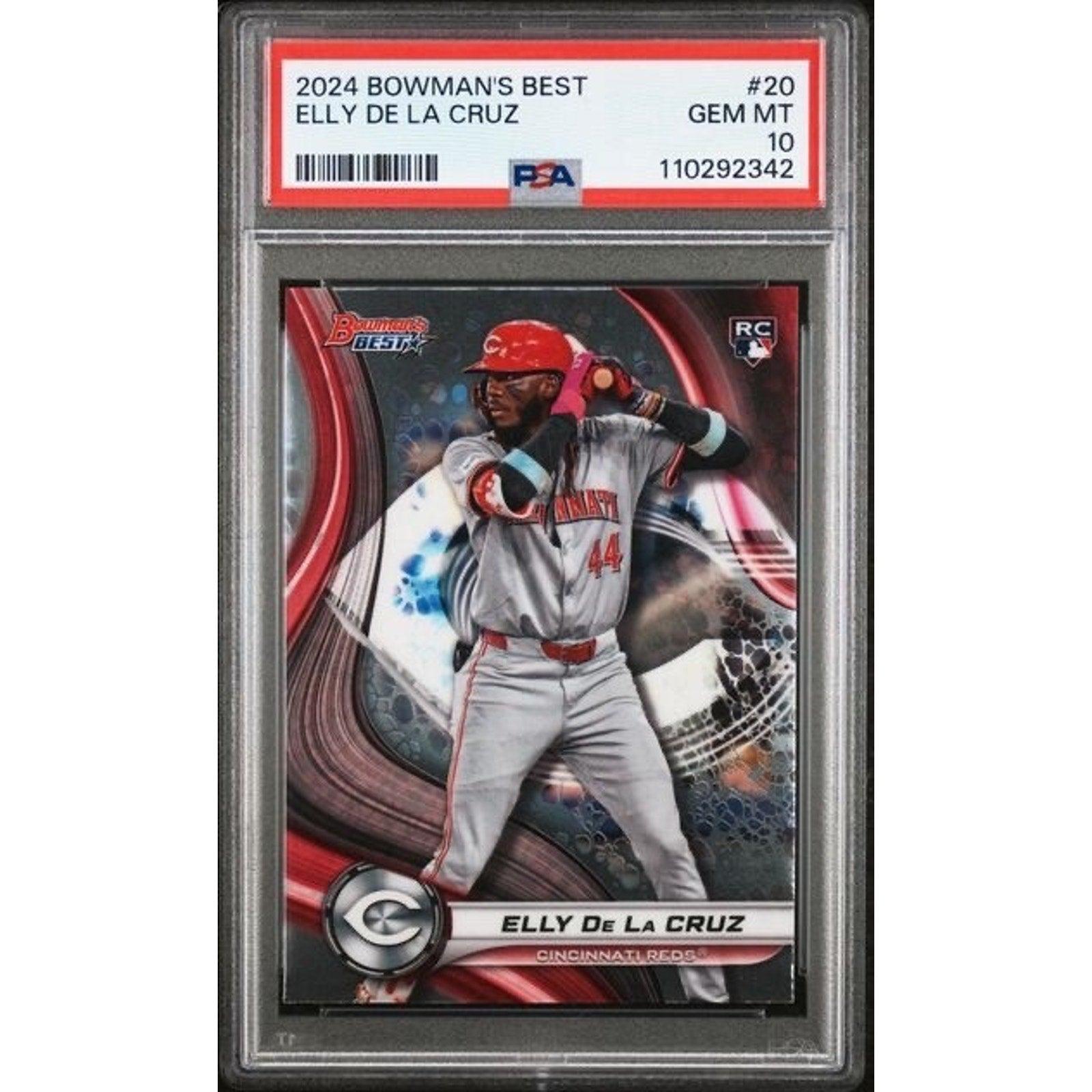 2024 BOWMAN'S BEST #20 ELLY DE LA CRUZ PSA 10 Gem Mint Rookie RC Cincinnati Reds