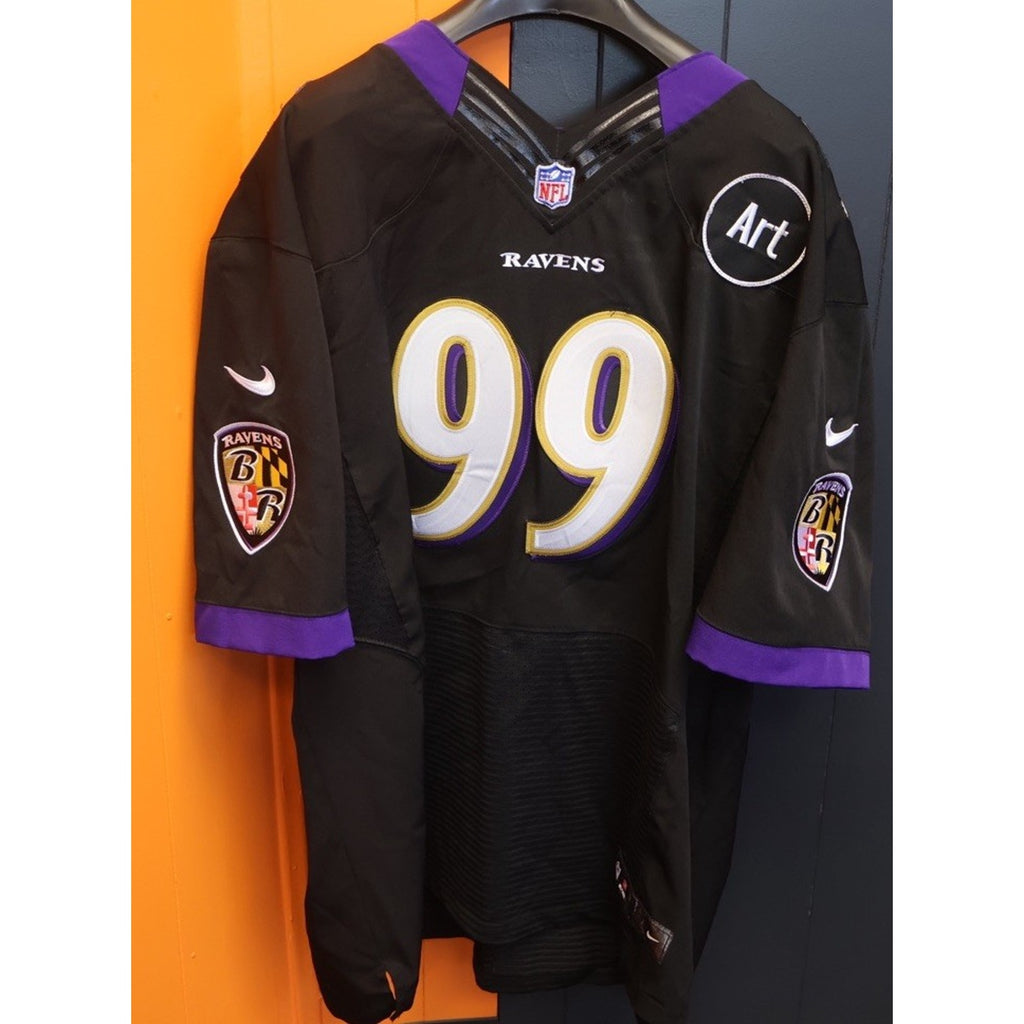 Paul Kruger On Field Jersey Art Model Patch Nike Size 56 Ravens Equipment NFL