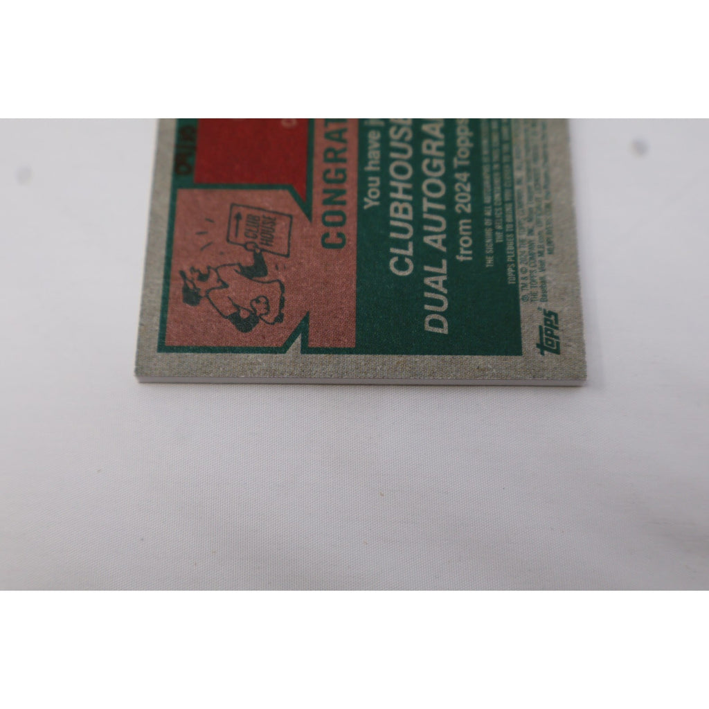 Elly De La Cruz /Johnny Bench 2024 Topps Heritage Relic Clubhouse Dual Auto /10