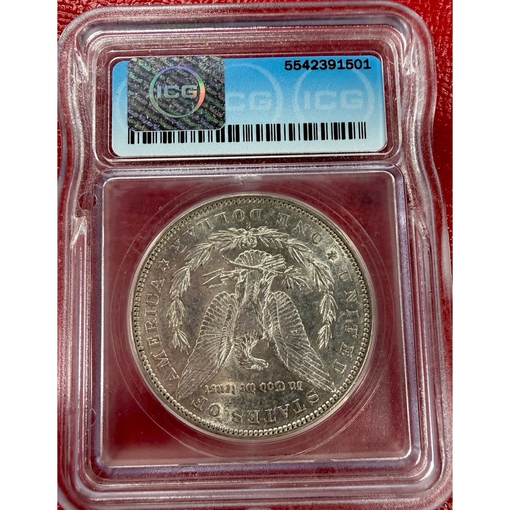 1896-S Morgan Silver Dollar ICG AU53 Details Obverse S$1 Beautiful Coin