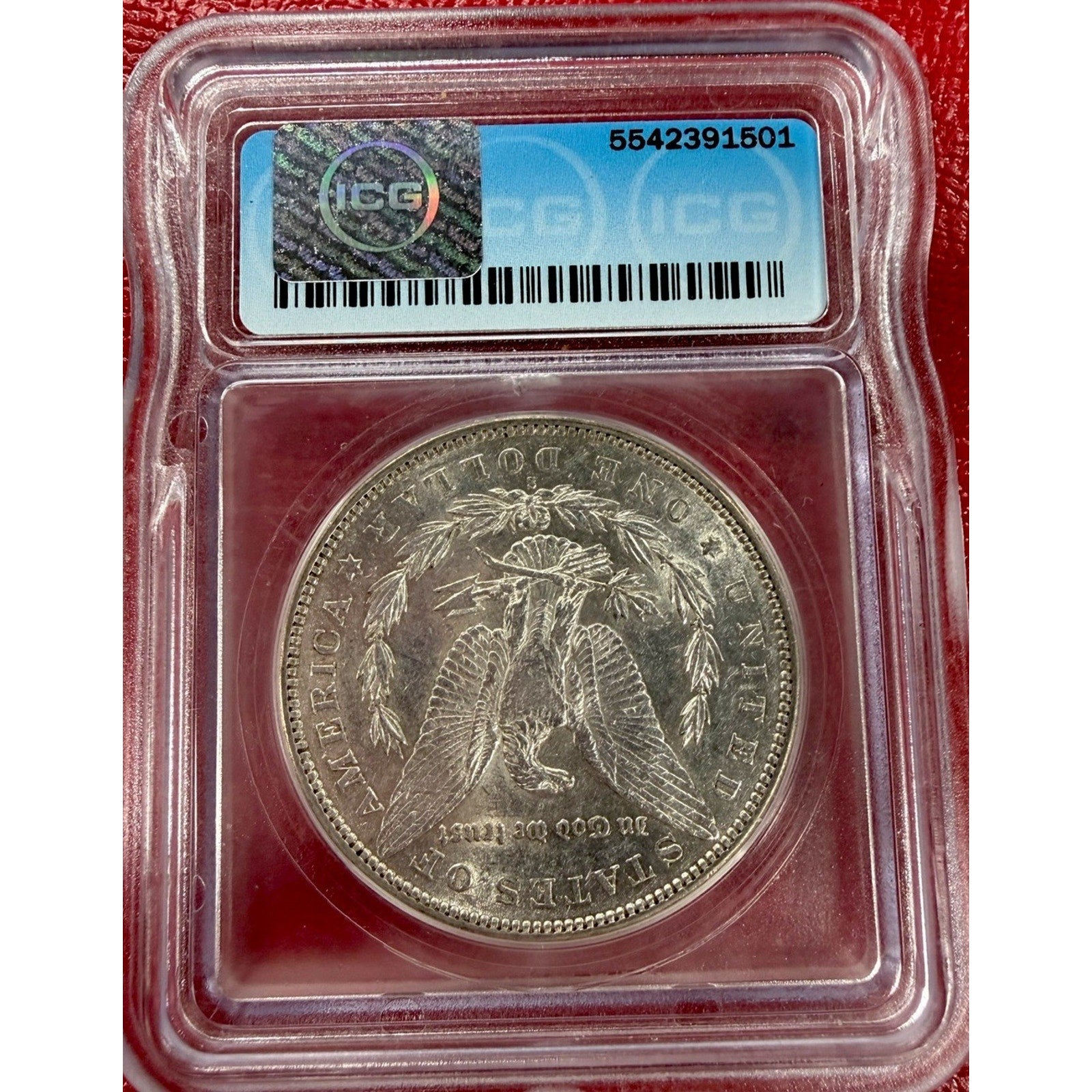 1896-S Morgan Silver Dollar ICG AU53 Details Obverse S$1 Beautiful Coin