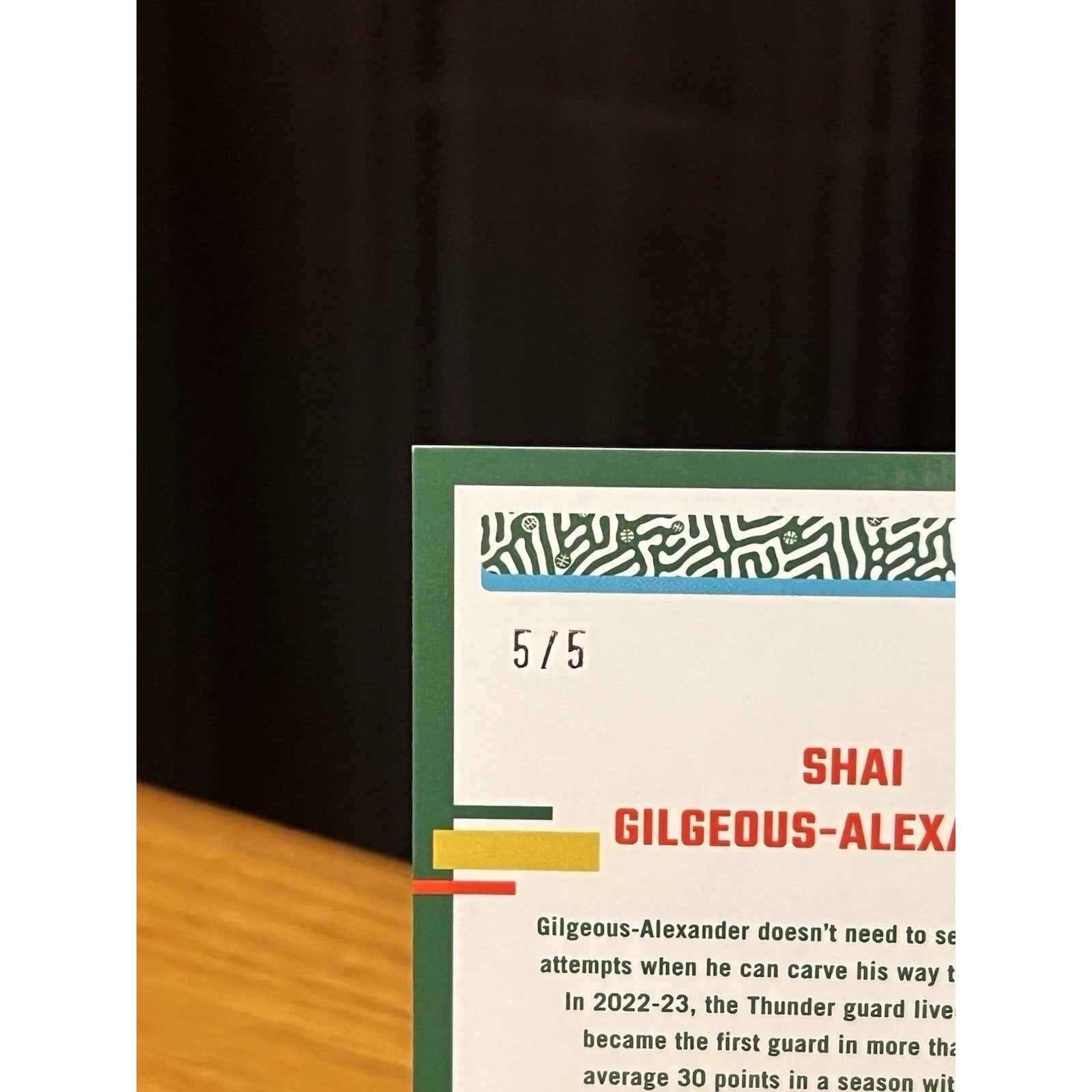 2023 Donruss Optic #104 Shai Gilgeous-Alexander Green Disco Fast Break Prizm /5