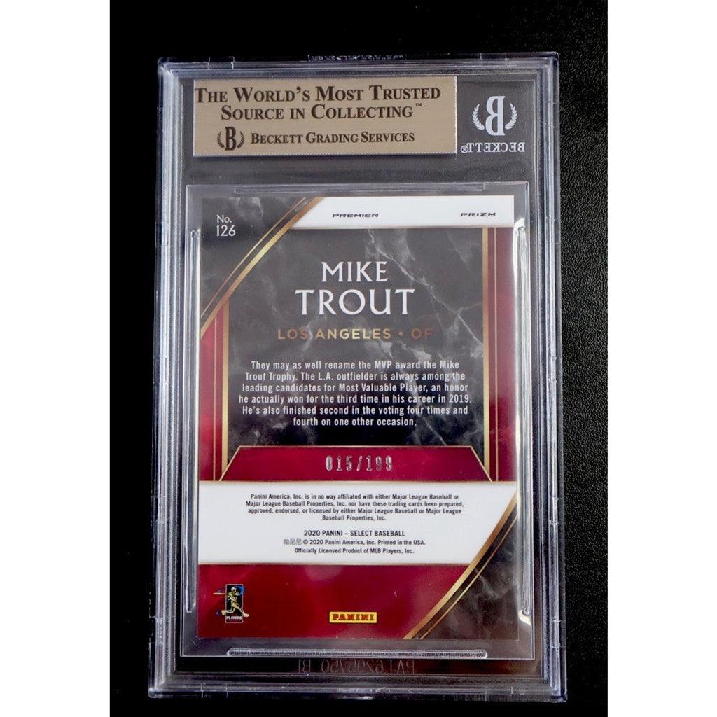 2020 Select Mike Trout Red Prizm /199 Anaheim Angels #126 BGS 9.5 Gem Mint