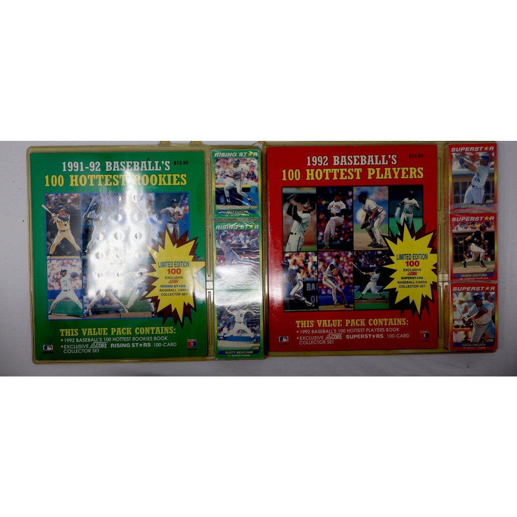 1990 1991 Baseballs 100 Hottest Rookies Players Trading Card Set Of 2 Magazines